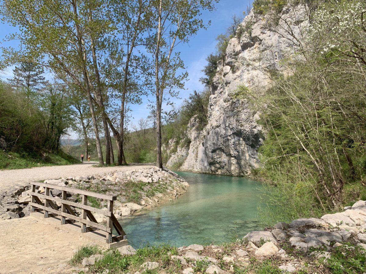 Arriving back on the other side of the 4 to 5 hour Buzet Gorge hike.. Arriving back on the other side of the 4 to 5 hour Buzet Gorge hike..