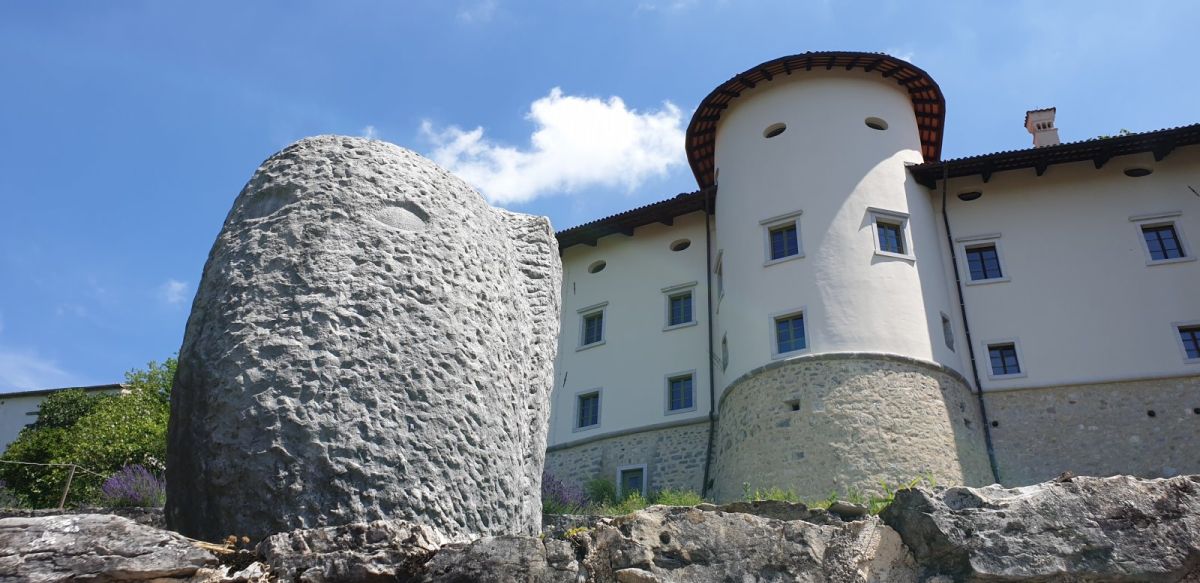 the defensive castle wall around Stanjel in the Teran Kras wine region.. the defensive castle wall around Stanjel in the Teran Kras wine region..