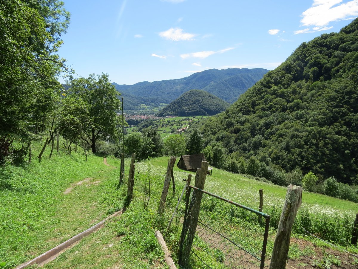 there is an amazing hike up to crumbled Tolmin castle and stunning views of the lower Soca valley from that perfectly shaped hill down below.. there is an amazing hike up to crumbled Tolmin castle and stunning views of the lower Soca valley from that perfectly shaped hill down below..