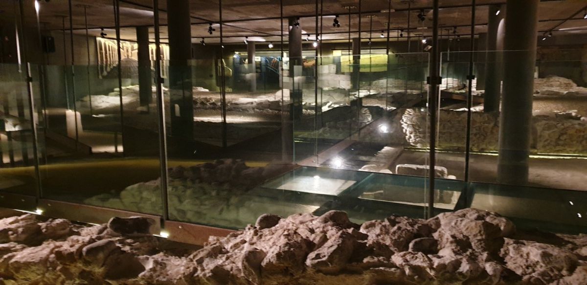 huge Roman basement at Celje museum..