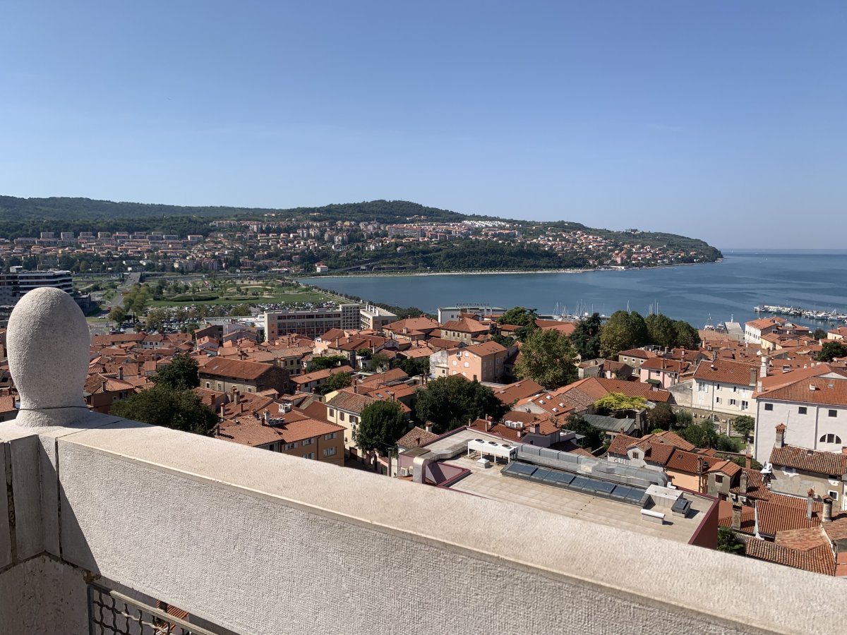 You might have thought the Slovenian coast was just Piran, but even from up here you CANNOT even see Piran or Izola or Portoroz..