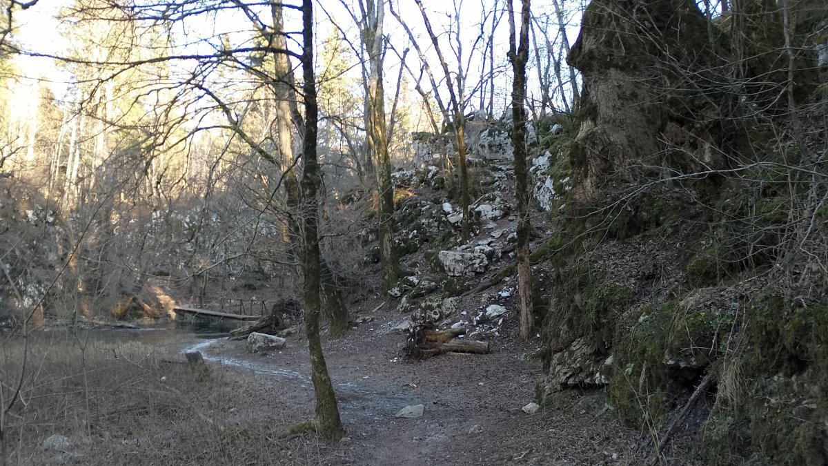 Winter view from the Wooden Bridge..