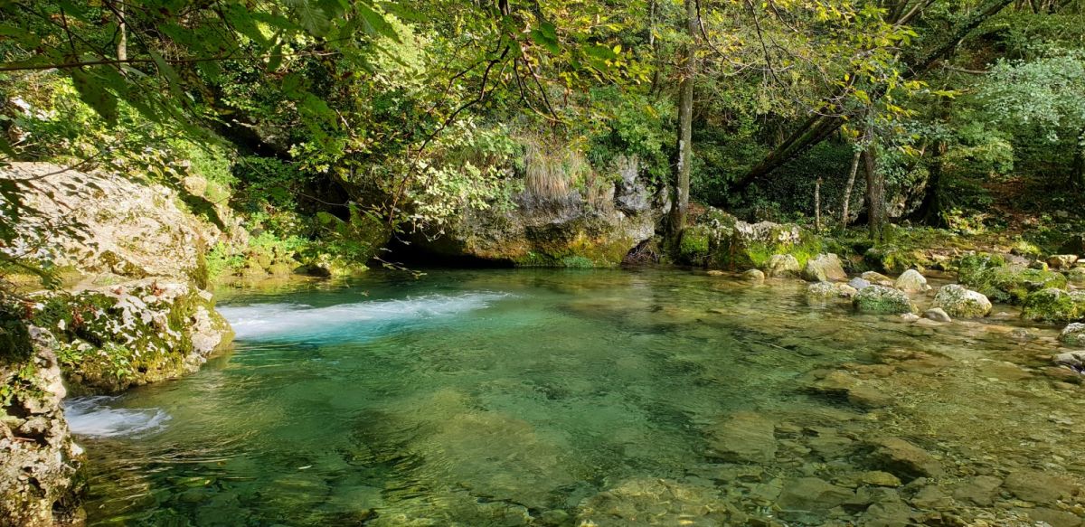 a secret swimming oasis along a secret river in a town we still can't pronounce, so we call it Adjective..