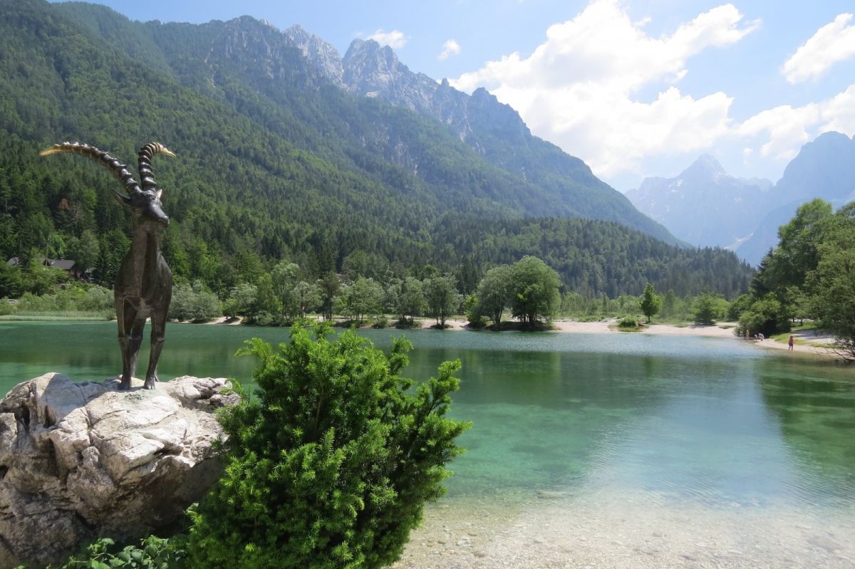 the stunning little lake at Mojstrana by the Triglav gateway..