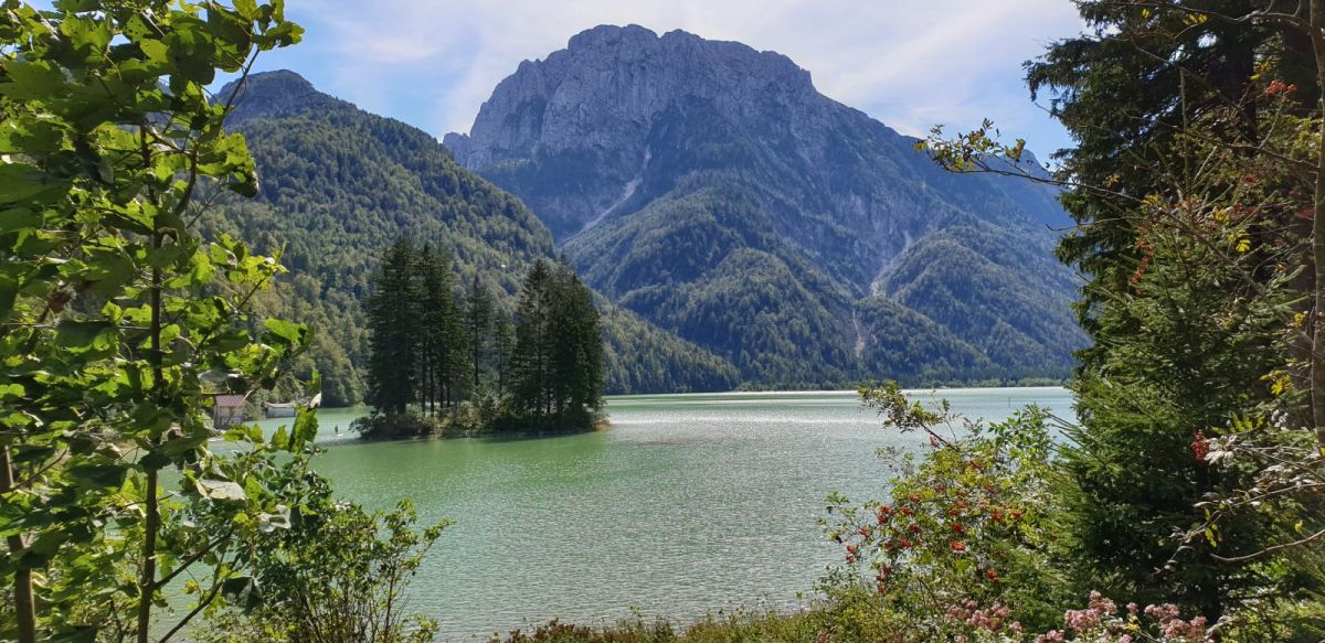 Predil lake, just over the Italian side of the border..