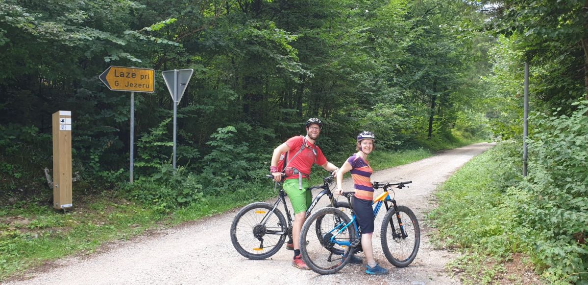 we met two Lodge guests cycling around the lake.. we met two Lodge guests cycling around the lake..
