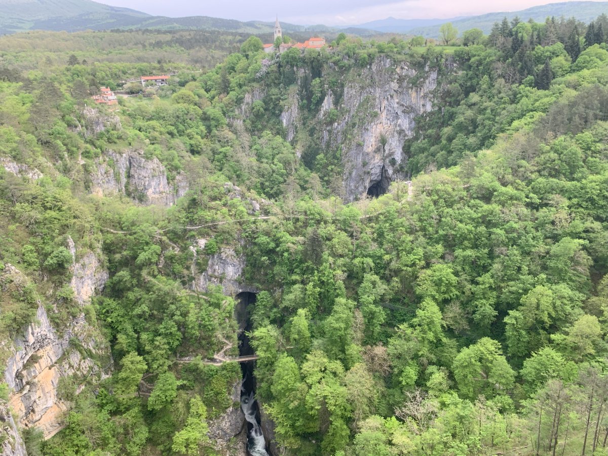 If nobody tells you, incredibly, you could miss this uber epic view of the second largest open hole in Europe at Skocjan Cave.. If nobody tells you, incredibly, you could miss this uber epic view of the second largest open hole in Europe at Skocjan Cave..