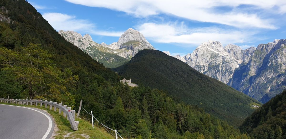 what a sensational location for Predil castle on the border road in the mountains.. what a sensational location for Predil castle on the border road in the mountains..