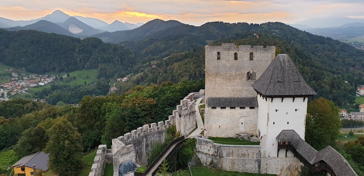 it is hard to find a better sunset than this from the top of the tower at Celje castle.. it is hard to find a better sunset than this from the top of the tower at Celje castle..