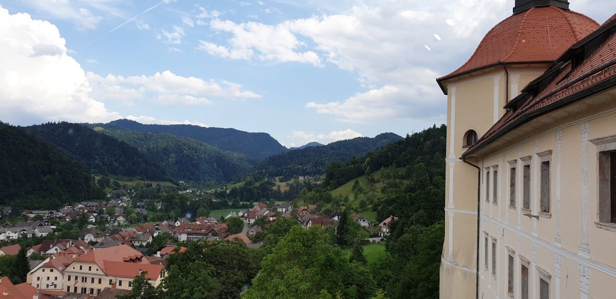 view down the valley from Skofja Loka castle.. view down the valley from Skofja Loka castle..