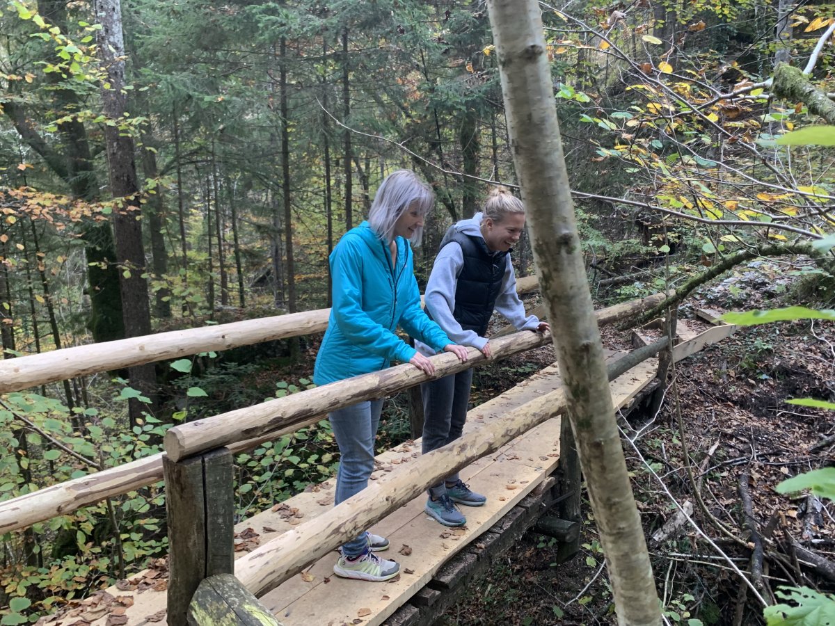 this is the wooden bridge to cross and your first glimpse of the gorge far below.. this is the wooden bridge to cross and your first glimpse of the gorge far below..