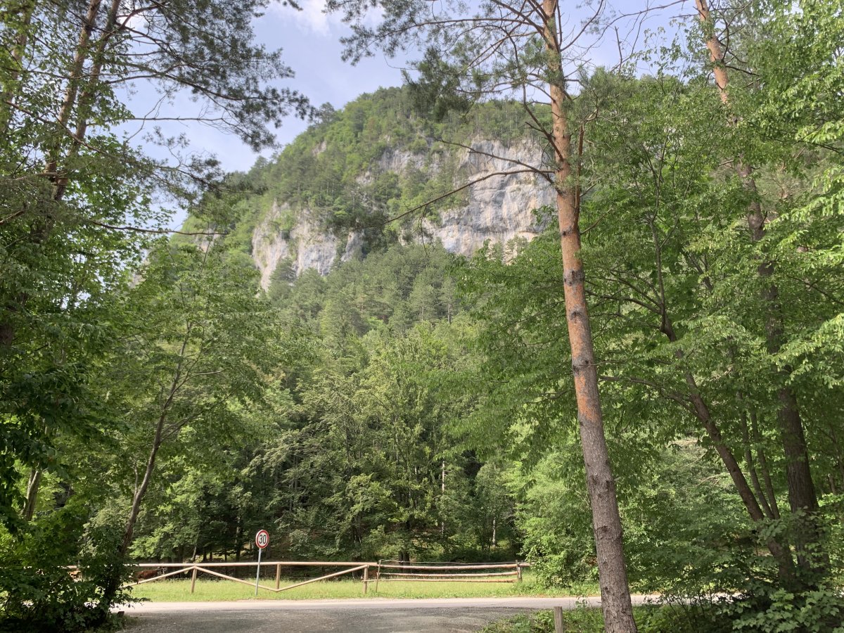 the park is built into the mountains.. the park is built into the mountains..