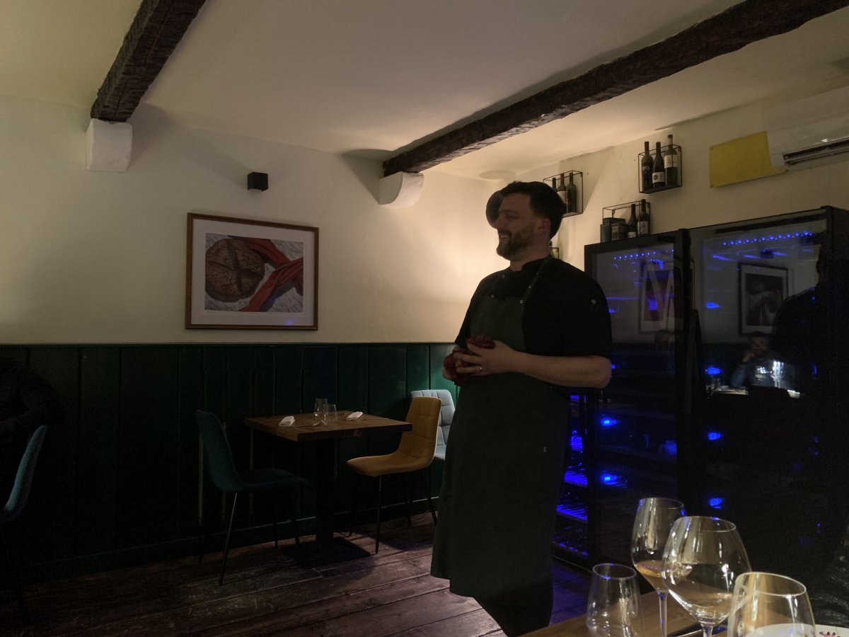 Head Chef Marko explains each course.. Head Chef Marko explains each course..