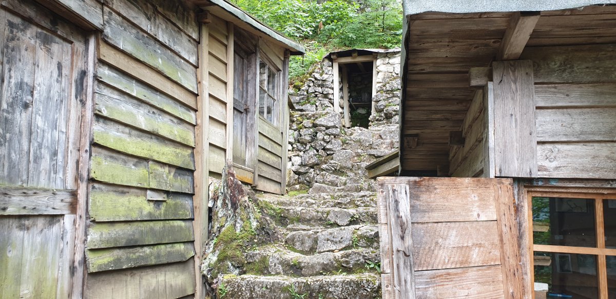 a good few buildings survive in the forests above Idrija.. a good few buildings survive in the forests above Idrija..