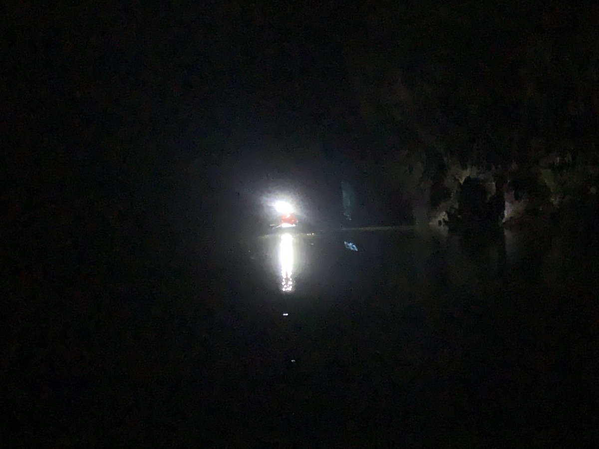 just you and your chums on a river in a cave..