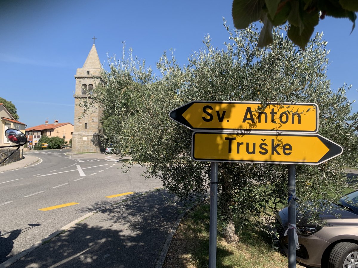 the car park is just here to the right and head towards St Anton to explore more secrets of the Slovenian Coastal Hinterland.. the car park is just here to the right and head towards St Anton to explore more secrets of the Slovenian Coastal Hinterland..