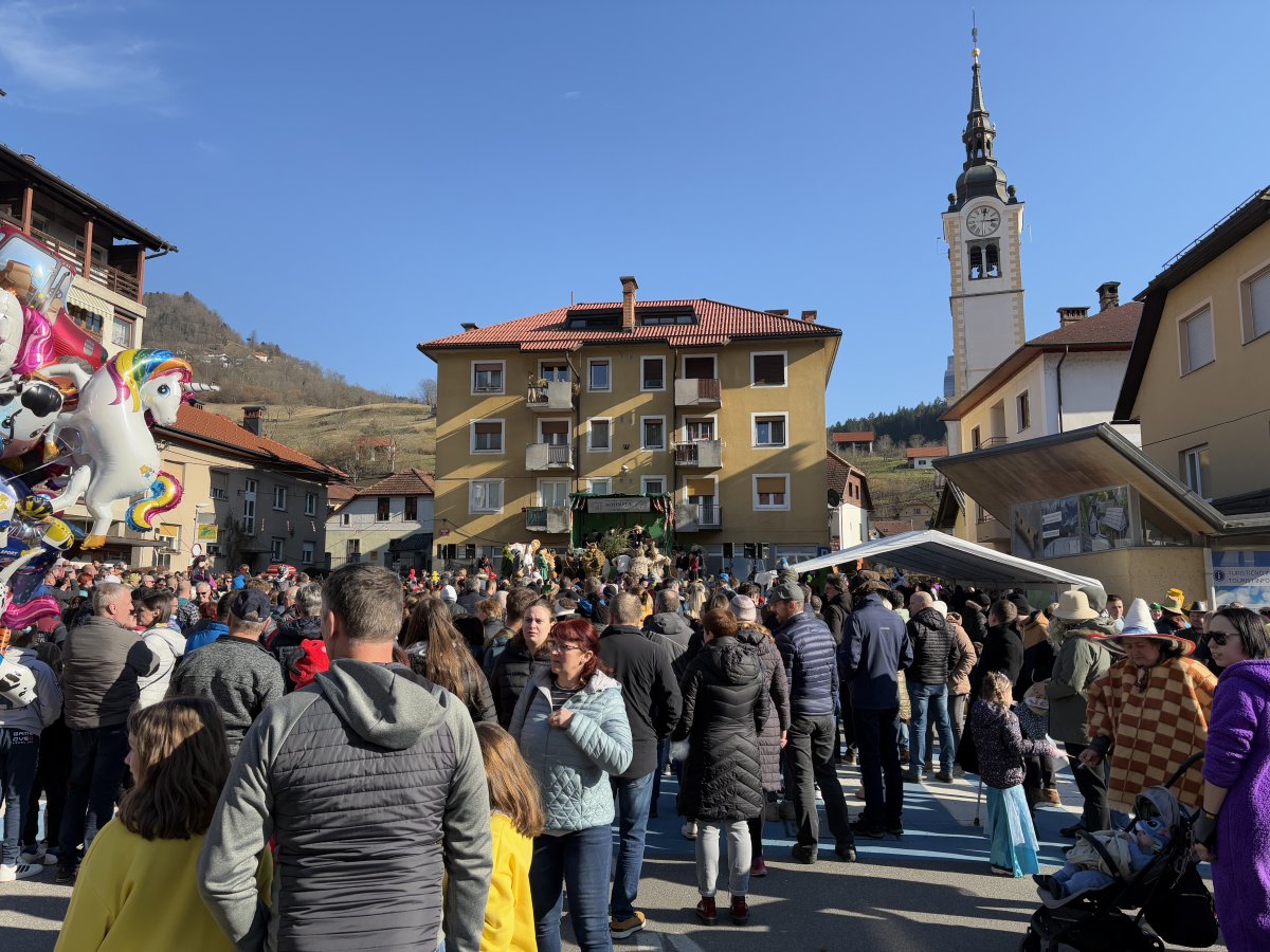 Even the small central square is not full for Laufarija in Cerkno, so a really good carnival to choose for something very different..