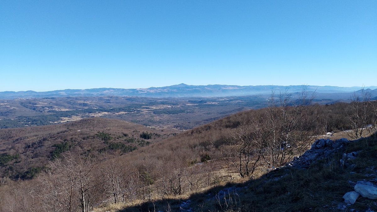 view to the highest non Alpine mountain in Slovenia, Sneznik or Snow Mountain, 1,796m.. view to the highest non Alpine mountain in Slovenia, Sneznik or Snow Mountain, 1,796m..
