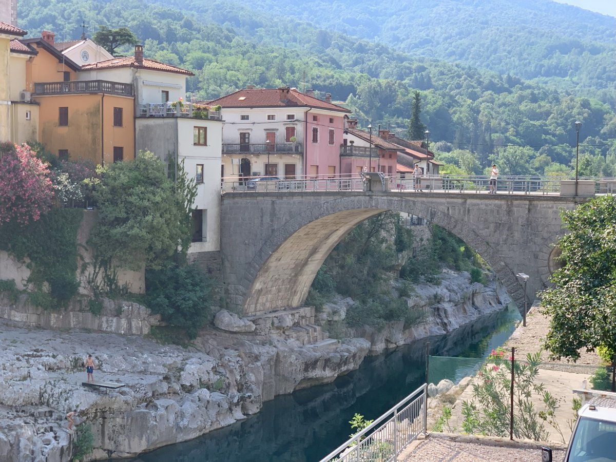 this stunning bridge and village are exactly an hour from the Lodge and is a great place to stop for coffee along the Soca river.. this stunning bridge and village are exactly an hour from the Lodge and is a great place to stop for coffee along the Soca river..
