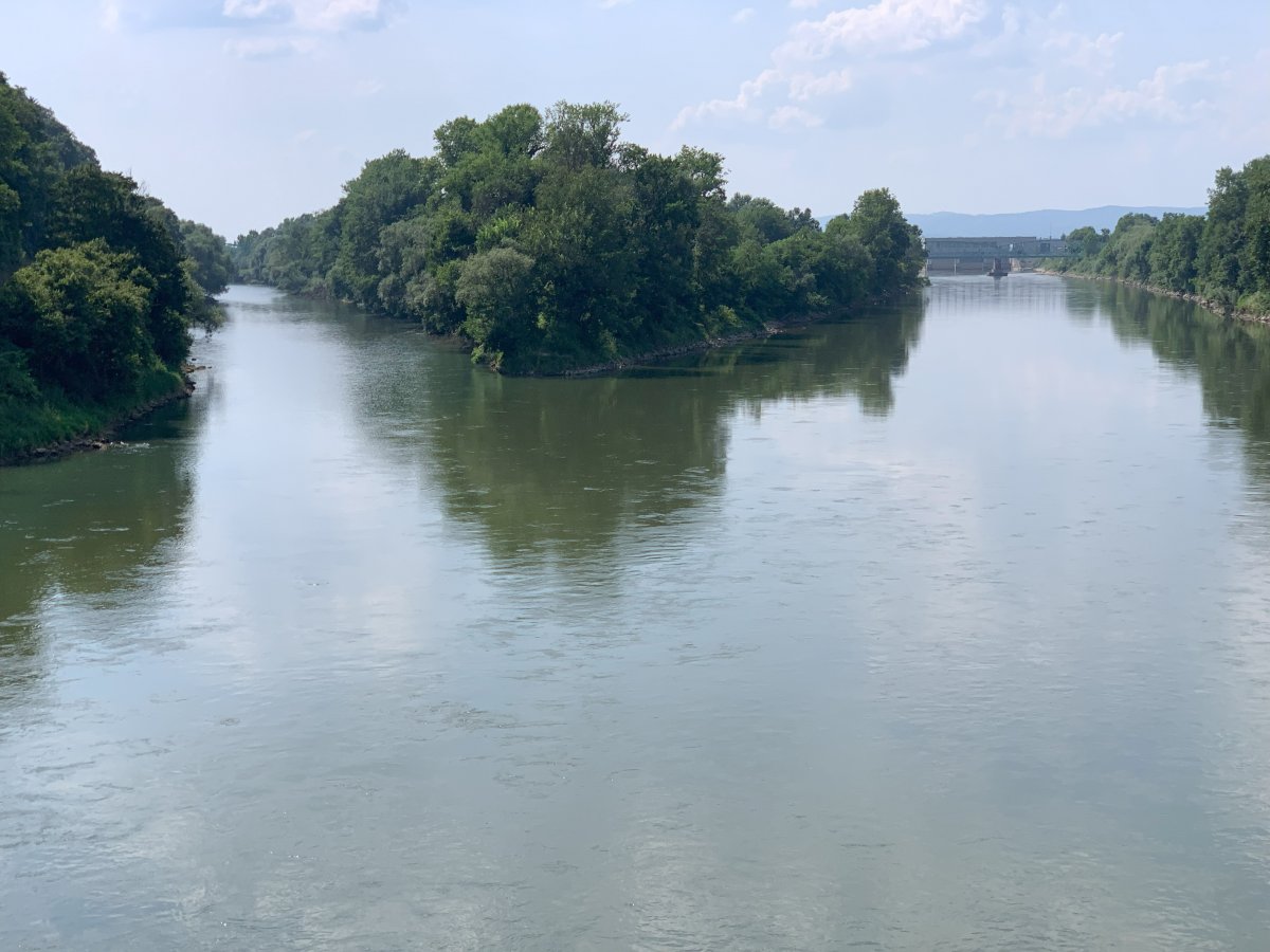 This is as close as we could get to see the smaller Krka river join the Sava river.. another Slovenian GGreen wonder.. This is as close as we could get to see the smaller Krka river join the Sava river.. another Slovenian GGreen wonder..