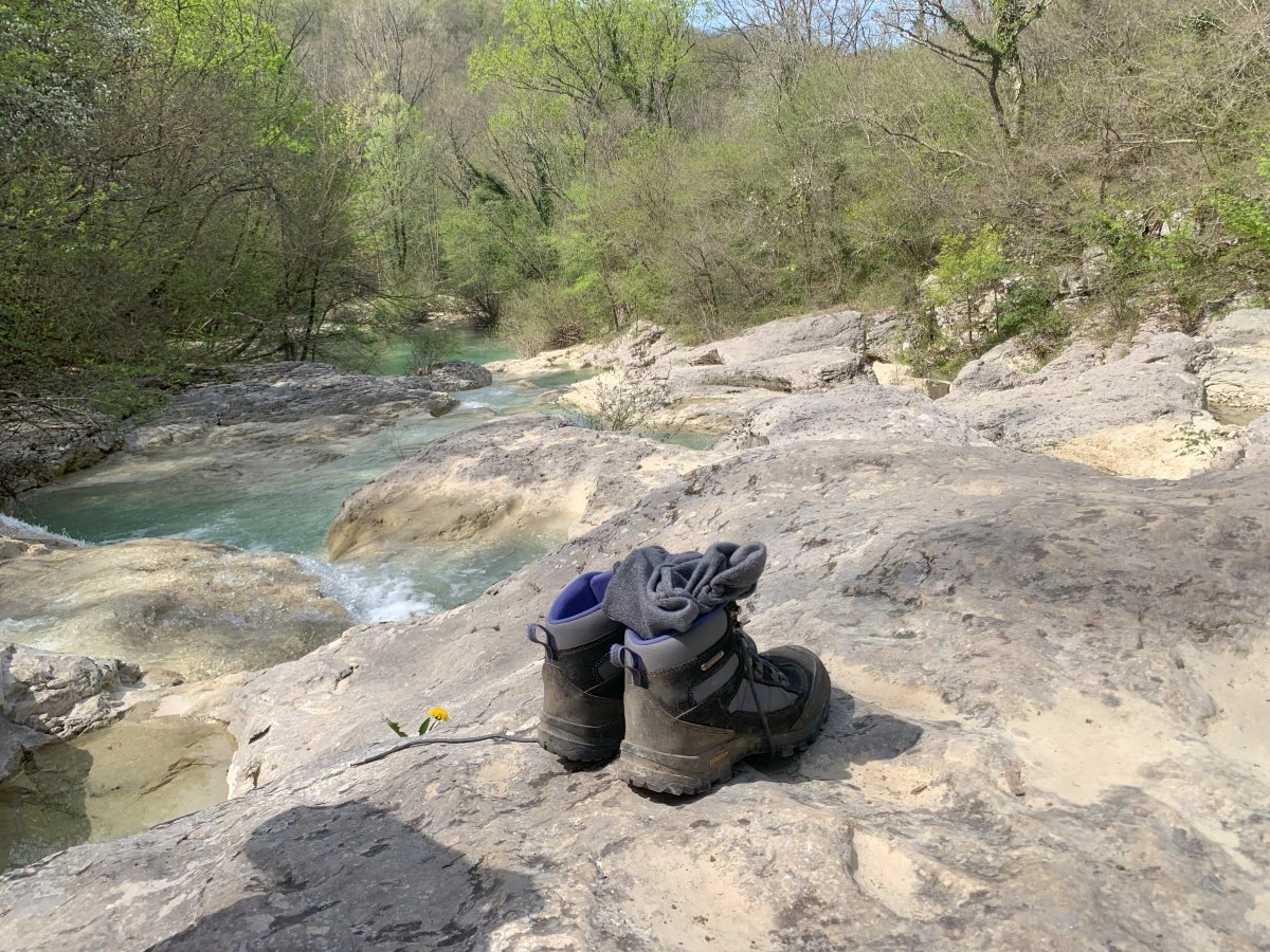 Take your boots off and refresh your tootsies in the crystal clear water.. Take your boots off and refresh your tootsies in the crystal clear water..