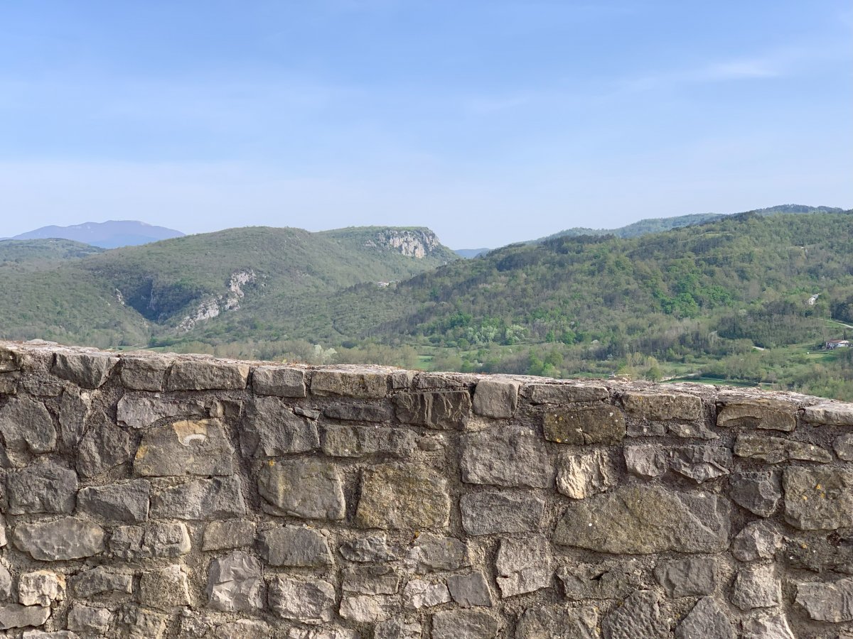 Vists from Buzet hill top village across to the huge gorge.. You can go walking there.. Vists from Buzet hill top village across to the huge gorge.. You can go walking there..
