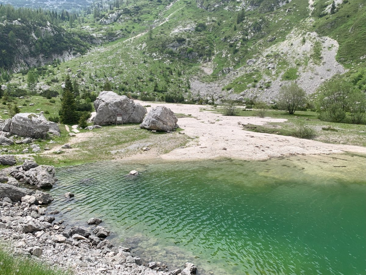 We couldn't believe there was a stunning white beach at the end of the lake.. We couldn't believe there was a stunning white beach at the end of the lake..
