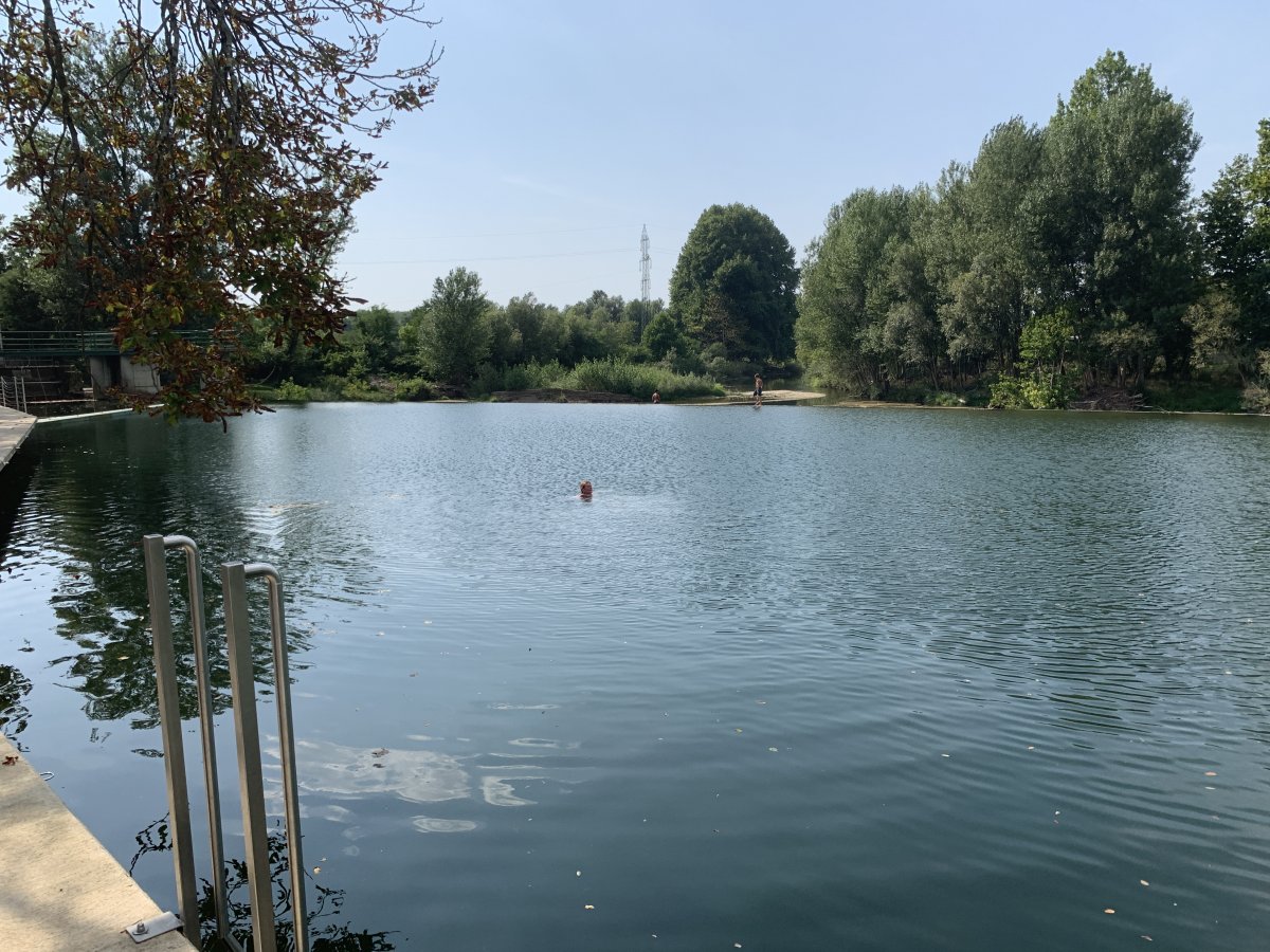 Over 30 degrees and having a swim in the Vipava river.. Over 30 degrees and having a swim in the Vipava river..
