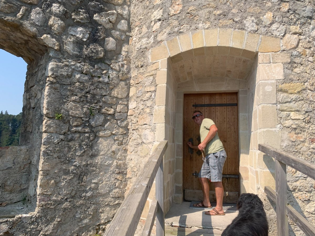 You need to know the man with the key to get into the best secret Green Slovenian castles.. You need to know the man with the key to get into the best secret Green Slovenian castles..