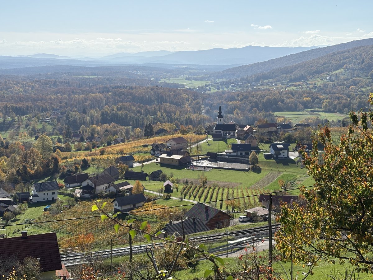 The rolling hills of the Semic wine area in autumn, just down the road from Krupa.. The rolling hills of the Semic wine area in autumn, just down the road from Krupa..
