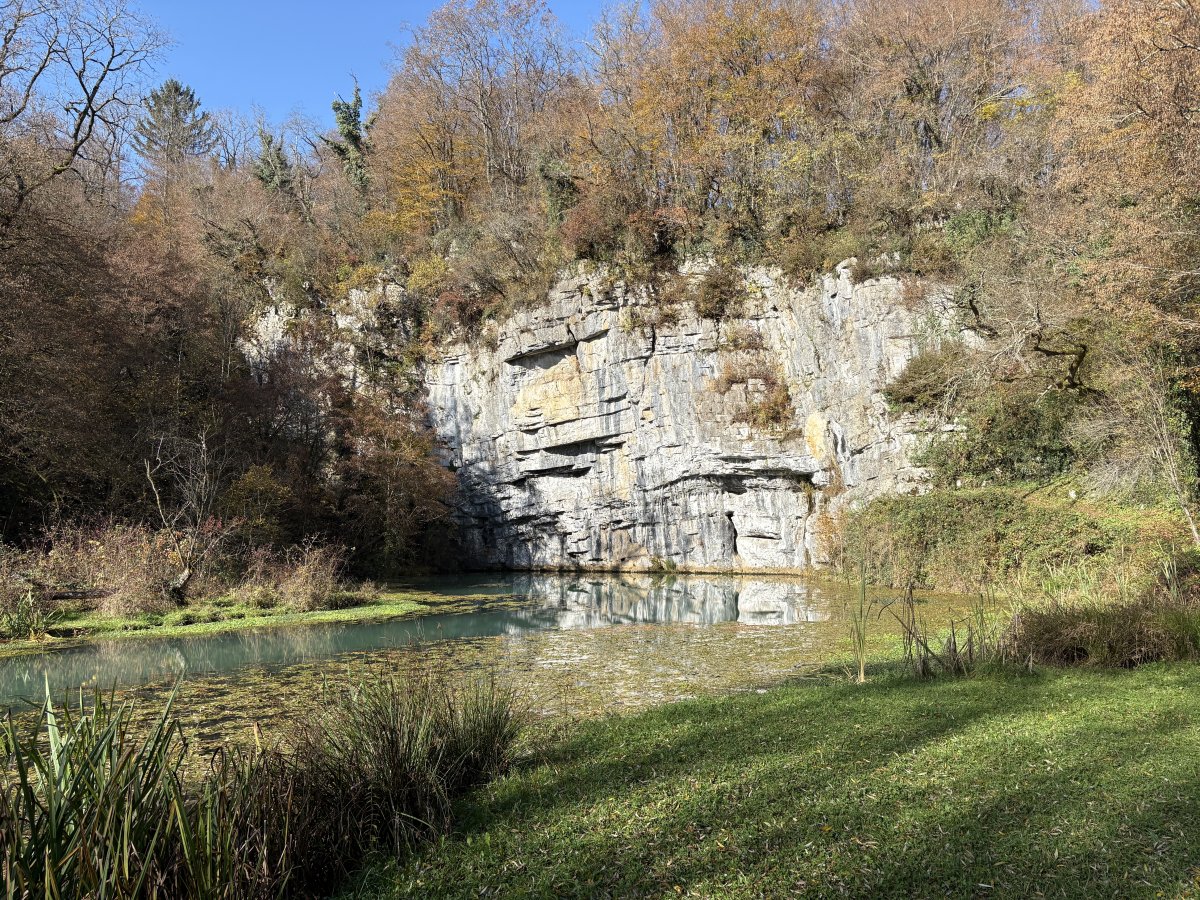 This is a giant Karst Spring and ALL the water in this mini region flows underground to here, then pops up to form the new Krupa river.. This is a giant Karst Spring and ALL the water in this mini region flows underground to here, then pops up to form the new Krupa river..