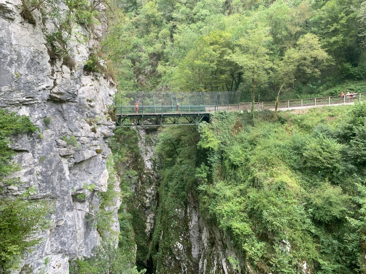 Devil's Bridge above Tolmin Gorge.. Devil's Bridge above Tolmin Gorge..