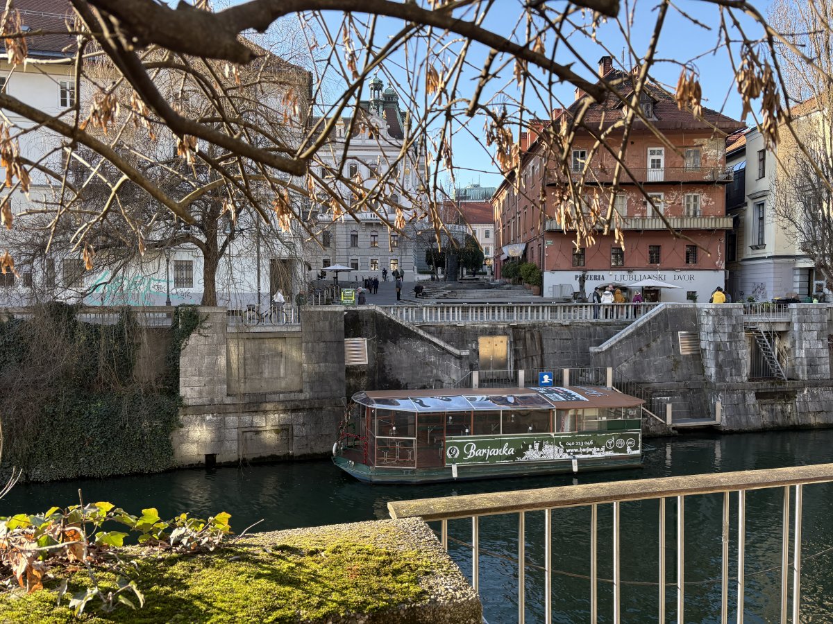 Ljubljana.. Boat tours on the Ljubljanica river.. Ljubljana.. Boat tours on the Ljubljanica river..