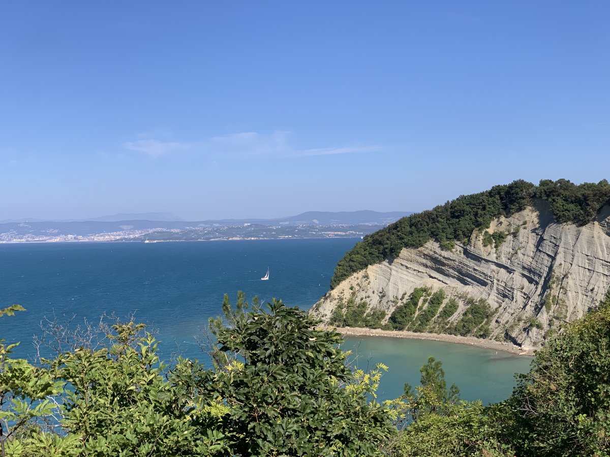 A surprisingly spectacular hidden cove on the Green Slovenian coastline.. A surprisingly spectacular hidden cove on the Green Slovenian coastline..