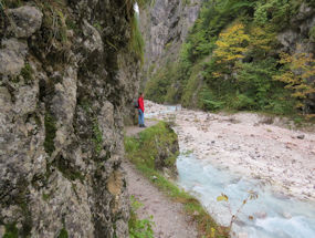 path along stunning river in slovenia