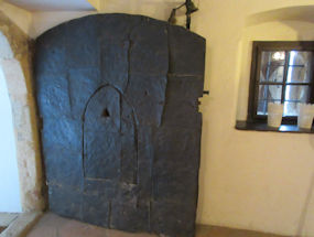 castle door at velenje, slovenia