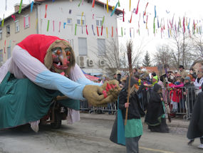 ursula the witch at the carnival in slovenia