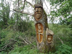 sleeping knight in slovenian forest